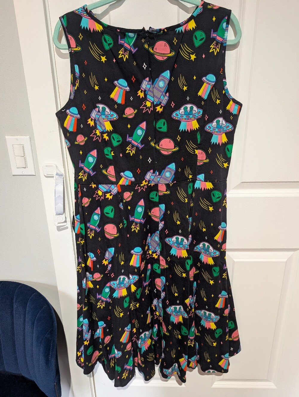 Lady Vintage Retro Space Alien Pinup Dress Sz 20